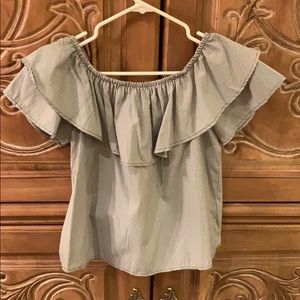 Blue and white stripped blouse